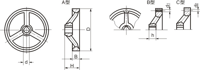 HY8313.3三輻手輪結(jié)構(gòu)圖